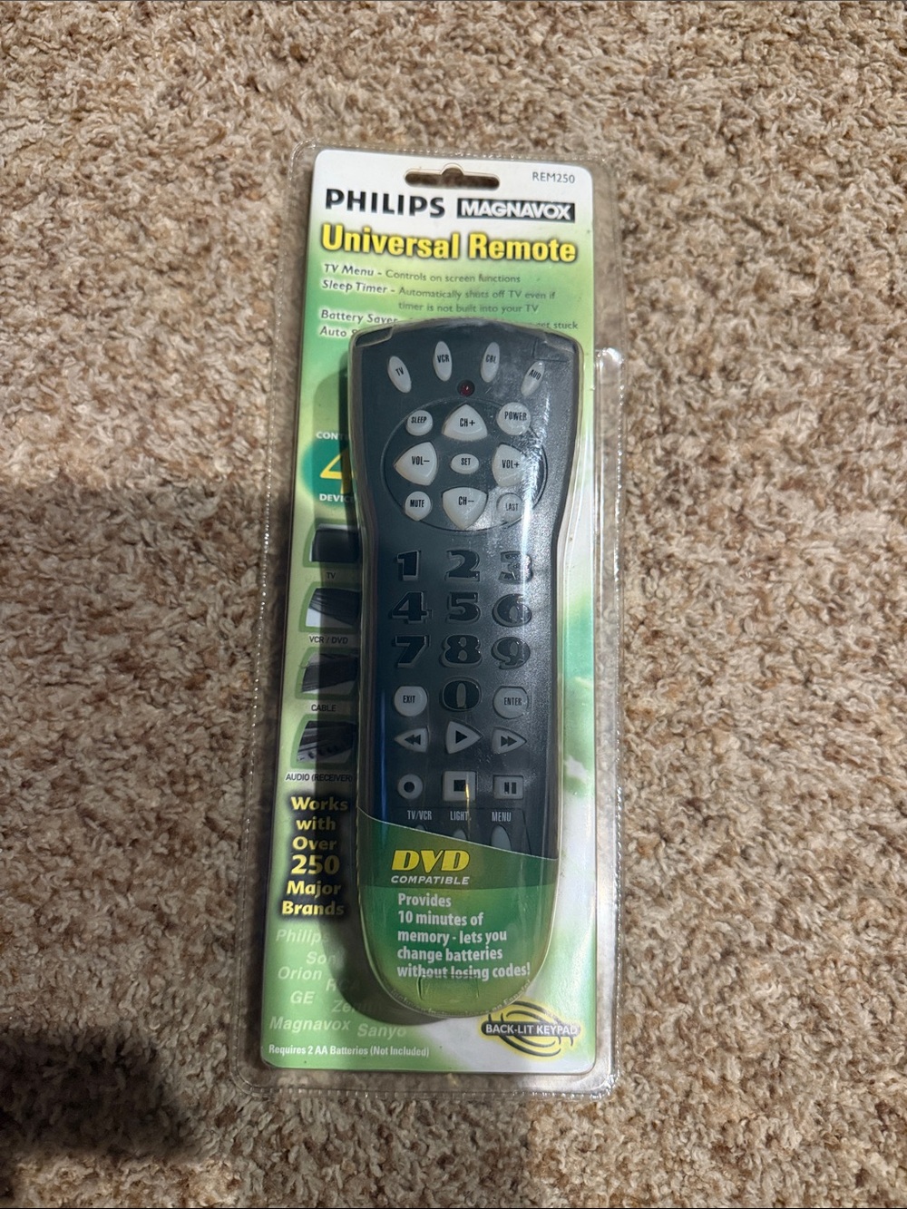 Philips Magnavox REM250 4-Device Universal Remote Control